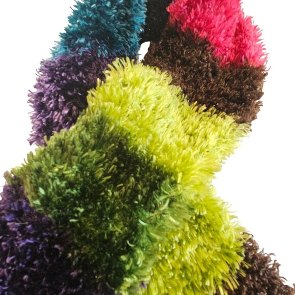 Colorful Fluffy Soft Winter Scarf Multi-Color Rainbow Whimsigoth Outdoor Winter - Picture 8 of 9